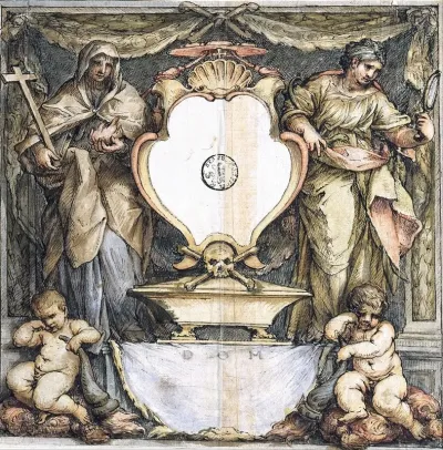 Presentation Drawing For An Epitaph
