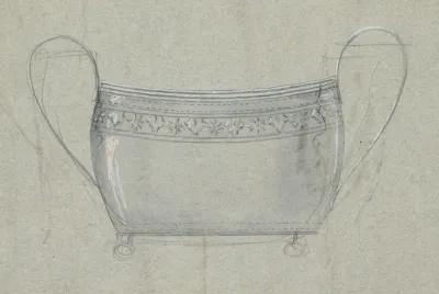 Presentation Drawing Reworked For A Sugar Bowl