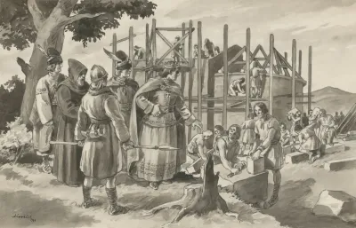 Pribina Builds A Christian Church In Nitra