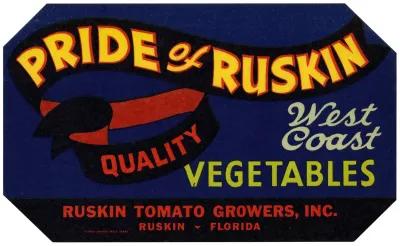 Pride Of Ruskin Vegetable Label
