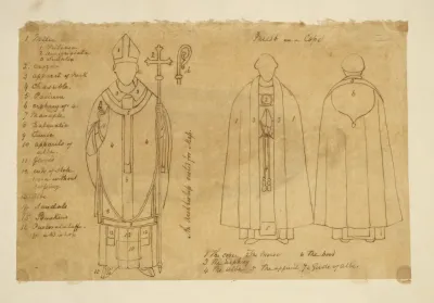 Priest In A Cape An Archbishop Vested For Mass