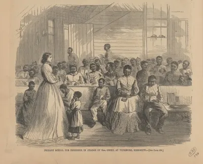 Primary School For Freedmen In Charge Of Mrs Green At Vicksburg Mississippi