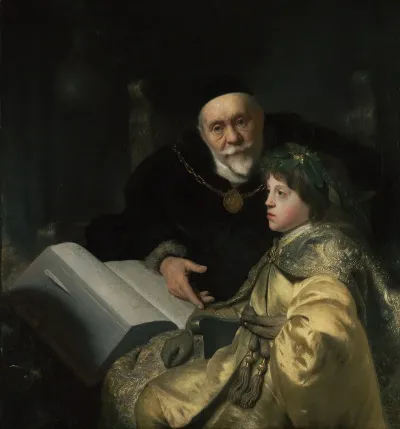 Prince Charles Louis Of The Palatinate With His Tutor Wolrad Von Plessen In Historical Dress