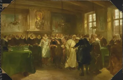 Prince Maurits Receiving A Russian Delegation In 1614