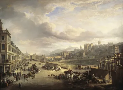 Princes Street With The Commencement Of The Building Of The Royal Institution