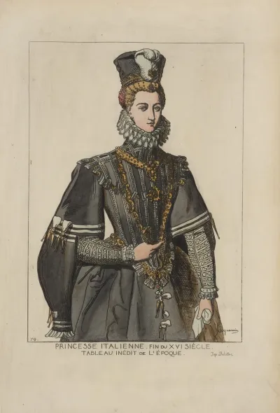 Princesse Italienne Fin Du Xvi Siecle Tableau Inedit De Lepoque