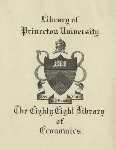 Princeton University Library Eighty Eight Library Of Economics