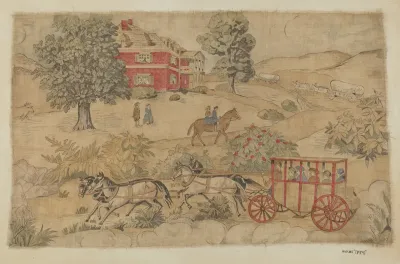 Printed Textile Genre Scene