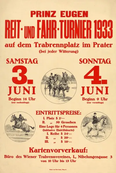 Prinz Eugen Reit Und Fahrturnier 1933