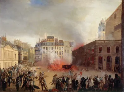 Prise Du Chateau Deau Place Du Palais Royal Le 24 Fevrier 1848 2