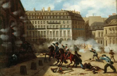 Prise Du Chateau Deau Place Du Palais Royal Le 24 Fevrier 1848
