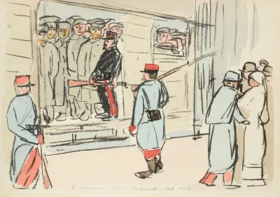 Prisonniers Gare De Bordeaux Octobre 1914