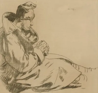 Private Green Sketch For Soldiers At The Front Resting