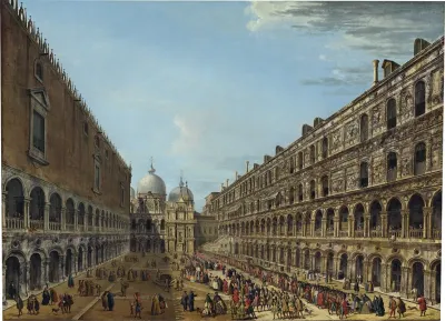 Procession In The Courtyard Of The Ducal Palacevenice