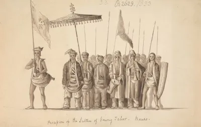 Procession Of The Sultan Of Gonong Tabor Borneo