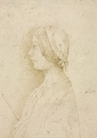 Profile Of A Girl Holding A Candle