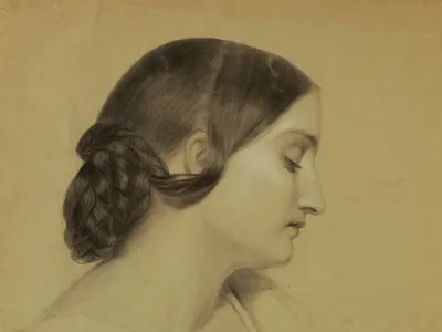 Profile Of A Woman With A Braided Knot