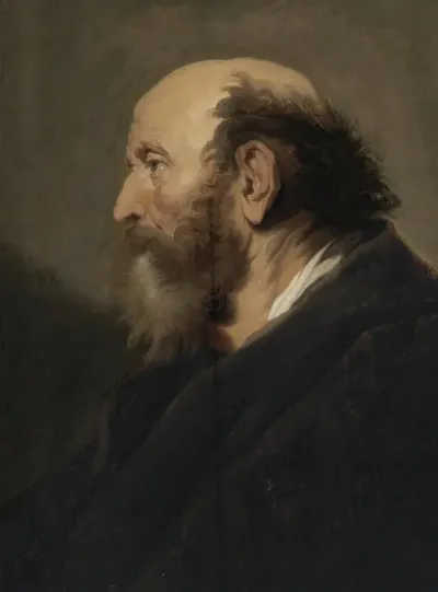 Profile Portrait Of A Bearded Man