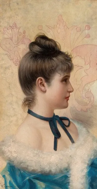 Profile Portrait Of A Young Beauty