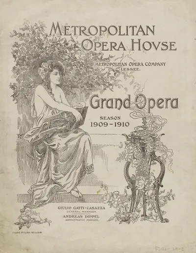 Program From Concert At Metropolitan Opera House New York