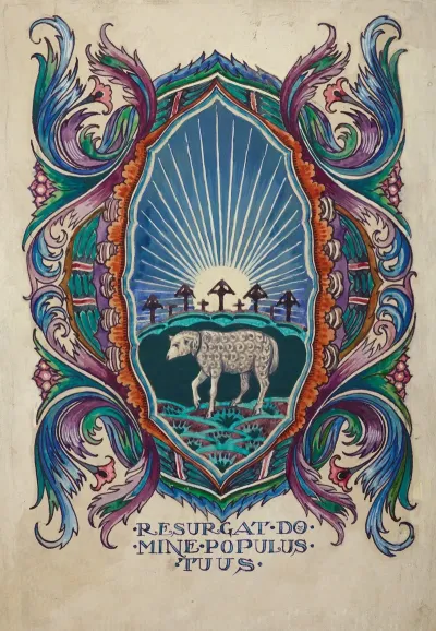 Project Of The Easter Card Issued By The Central Publishing Office Of The Supreme National Committee