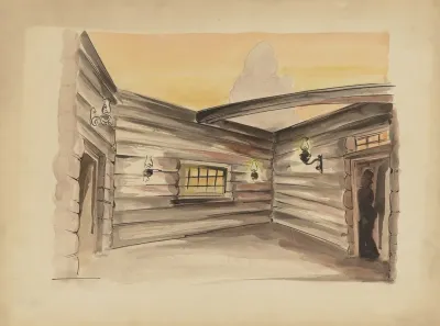 Prologue To Glory Sketch No 2 Cabin Exterior