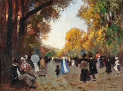 Promenade In The Tiergarten In Berlin