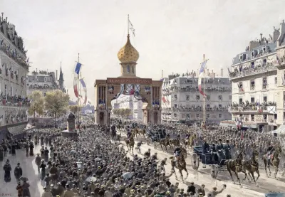 Promenades Sur Les Boulevards Cortege Officiel Lors Des Fetes Franco Russes A Paris Le 20 Octobre 1893