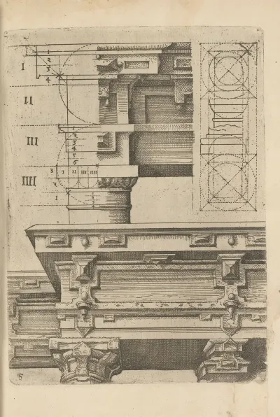 Proportions Of A Tuscan Order Capital And A Detail Of A Capital