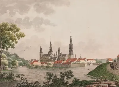 Prospekt Af Det Kongelige Slot Frederiksborg Pa Sjaelland
