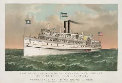 Providence And Stonington Steamship Cos Steamer Rhode Island Of The Providence And Stonington Lines