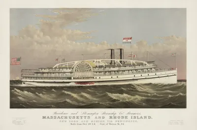 Providence And Stonington Steamship Cos Steamers Massachusetts And Rhode Island