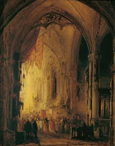 Prozession In Einer Kathedrale