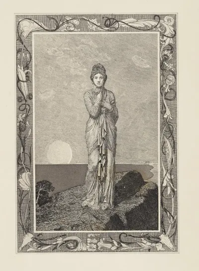 Psyche Auf Dem Felsen Amor Und Psyche Opus V Blatt 10