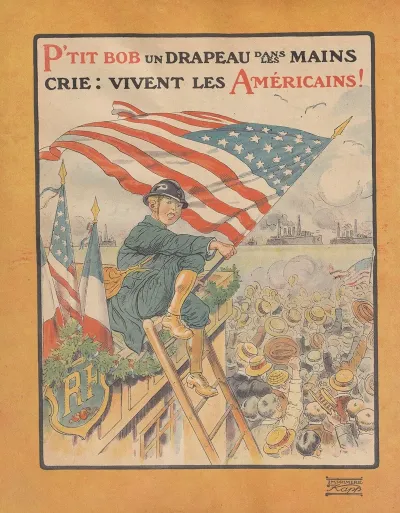 Ptit Bob Un Drapeau Dans Les Mains Crie Vivent Les Americains
