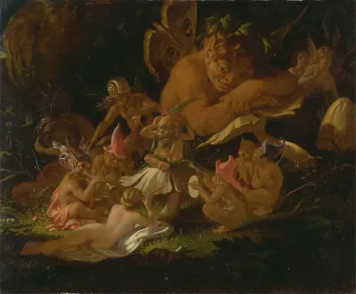 Puck And Fairies From A Midsummer Nights Dream