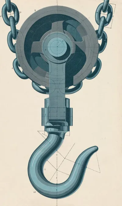 Pulley With Suspension Chain Hook