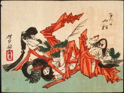Pulling Pine Shoots On The Day Of The Rat