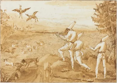 Punchinellos Hunting Waterfowl