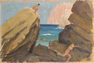 Pursuit At A Rocky Coastal Line