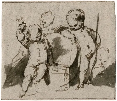 Putti Bij Een Wijnkuip