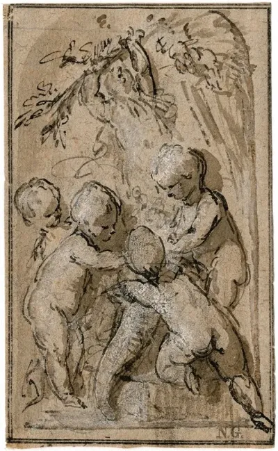 Putti Met Een Hoorn Des Overvloeds