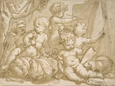Putti With The Attributes Of The Arts