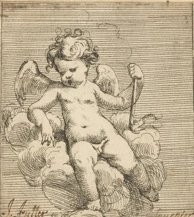 Putto Holding A Torch