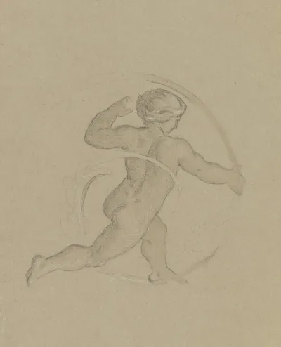 Putto Zwischen Ranken Laufend