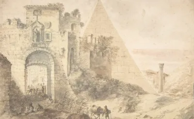 Pyramid Of Cestius And The Porta San Paolo Rome