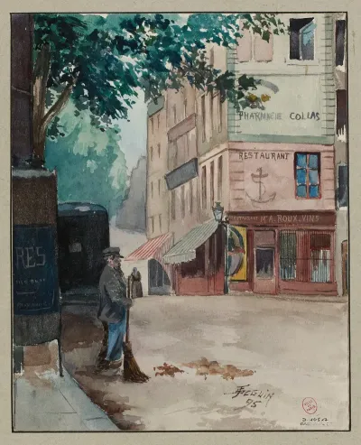 Quai Conti Et La Rue Guenegaud