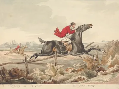 Qualified Horses And Unqualified Riders Charging An Ox Fence With Good Success