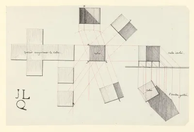 Quarres Composant Le Cube Cube Isole Lombre Portee