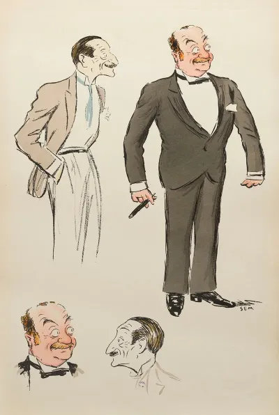 Quatre Etudes De Deux Personnages Masculins